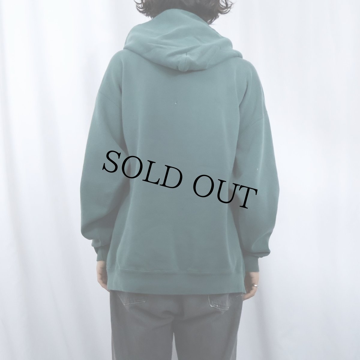 画像3: 90's NIKE USA製 ロゴ刺繍 スウェットフーディー L (3)