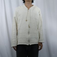 画像2: LA COTONNIERE 柄織 コットンジップパーカー size3 (2)