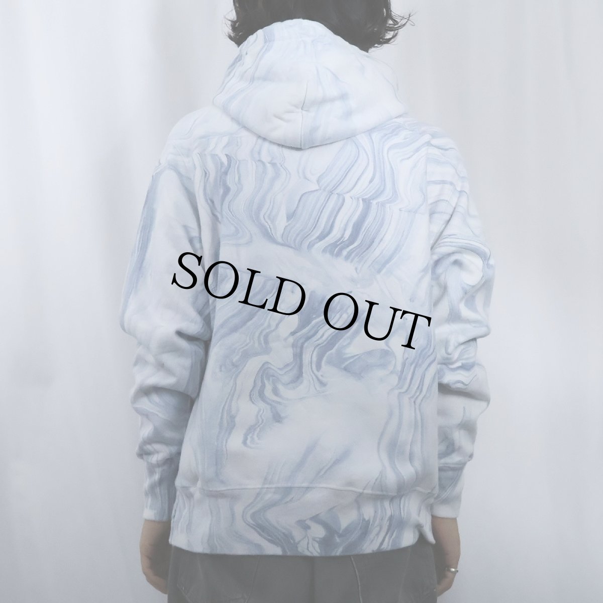 画像3: Champion REVERSE WEAVE マーブル染め スウェットフーディー M (3)