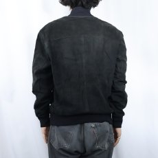 画像3: Henry Cotton's "A-1 TYPE" スエードレザージャケット BLACK size52 (3)