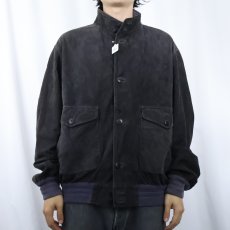 画像2: ARMANDO MORELLI "A-1 TYPE" スエードレザージャケット BLACK size54 (2)