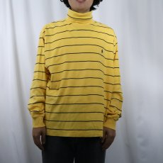 画像2: POLO Ralph Lauren ボーダー柄 タートルネックロンT L (2)