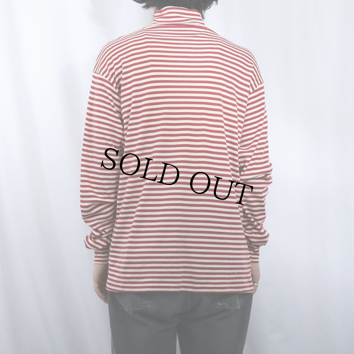 画像3: 〜90's SKYR SKIWEAR USA製 ボーダー柄 タートルネックロンT (3)