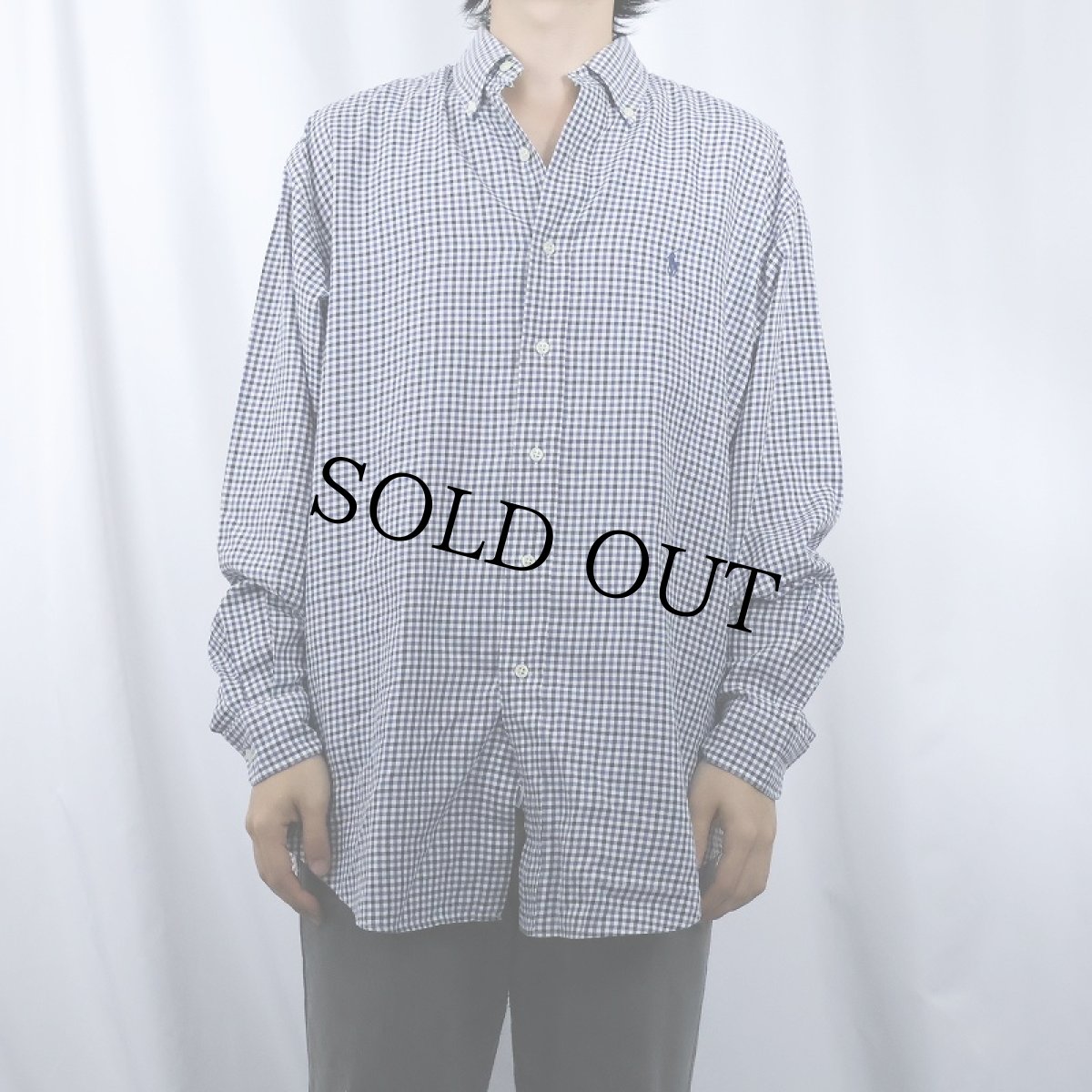 画像2: Ralph Lauren "BLAKE" チェック柄 コットンボタンダウンシャツ M (2)