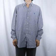 画像2: Ralph Lauren "BLAKE" チェック柄 コットンボタンダウンシャツ M (2)