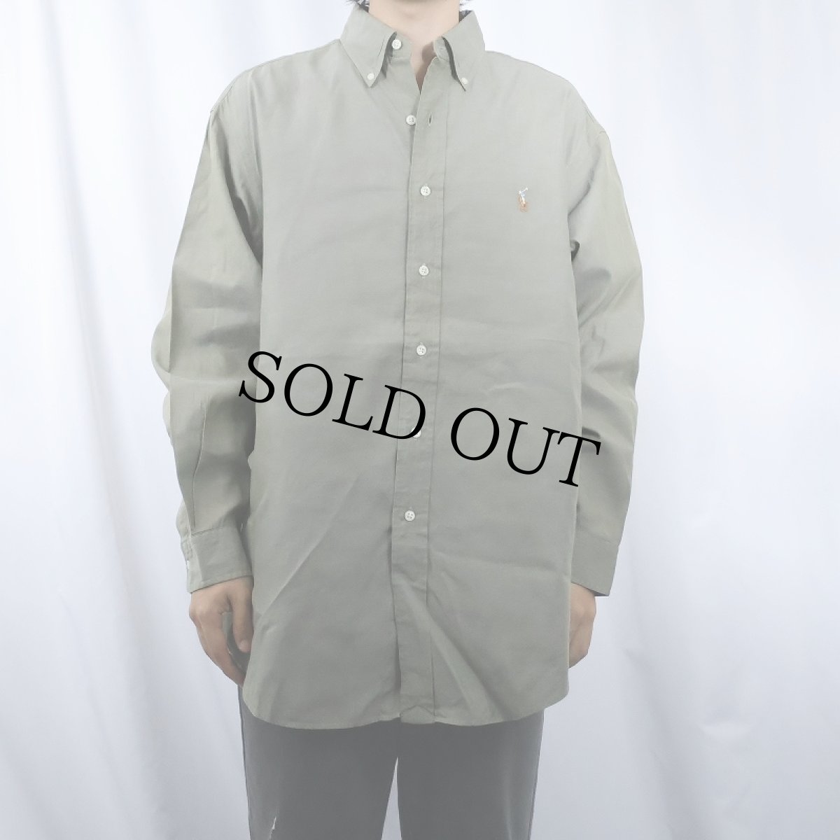 画像2: Ralph Lauren "YARMOUTH" コットンボタンダウンシャツ SIZE16 32/33 (2)