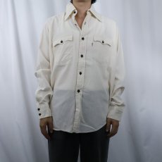 画像2: 70's Levi's USA製 コットンシャツ L (2)