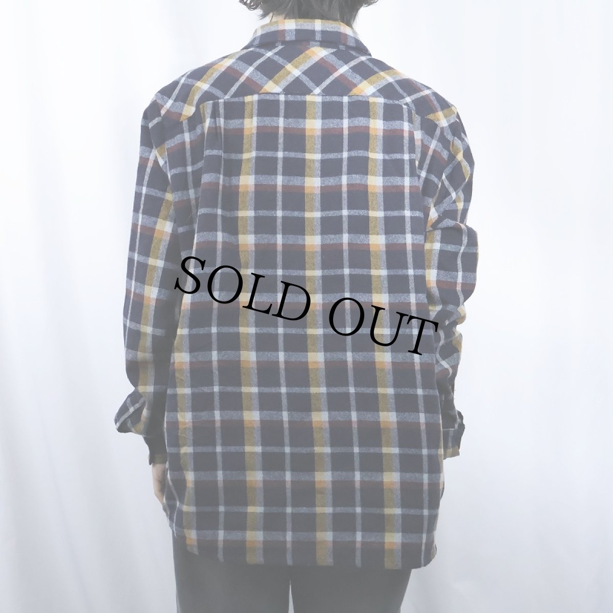 画像3: 2018AW Patagonia チェック柄 ウール×ポリエステルシャツ XL (3)