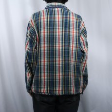 画像3: 80's JIM CATFISH HUNTER チェック柄 ヘビーネルシャツ (3)