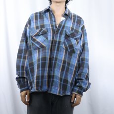 画像2: 70〜80's CLYDESDALE チェック柄 ヘビーネルシャツ (2)