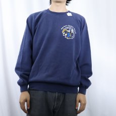 画像3: 80's USA製 "RESCUE 4 F.D.N.Y" キャラクタープリントラグランスウェット NAVY XL (3)
