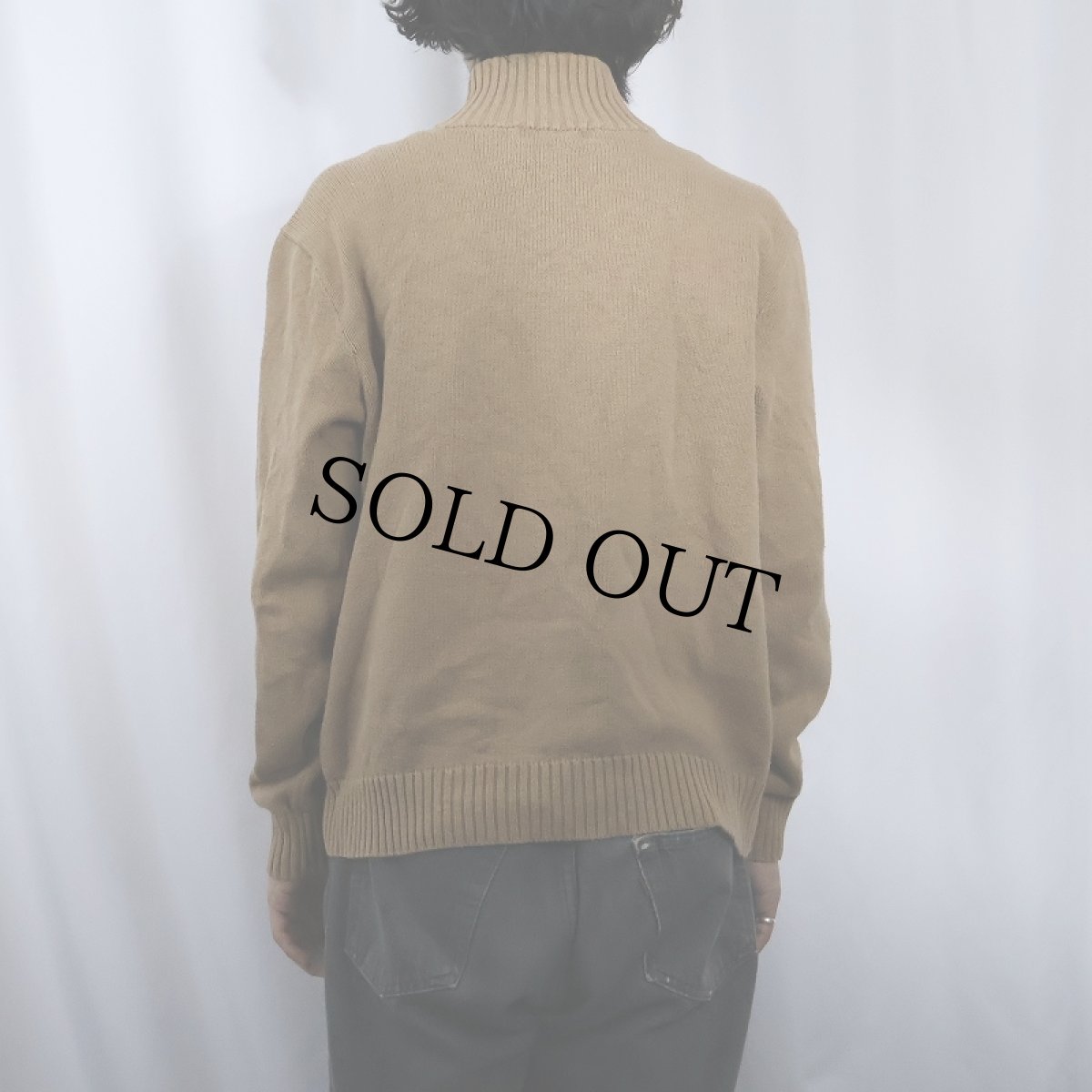 画像3: POLO Ralph Lauren ロゴ刺繍 ハイネック コットンニットセーター M (3)