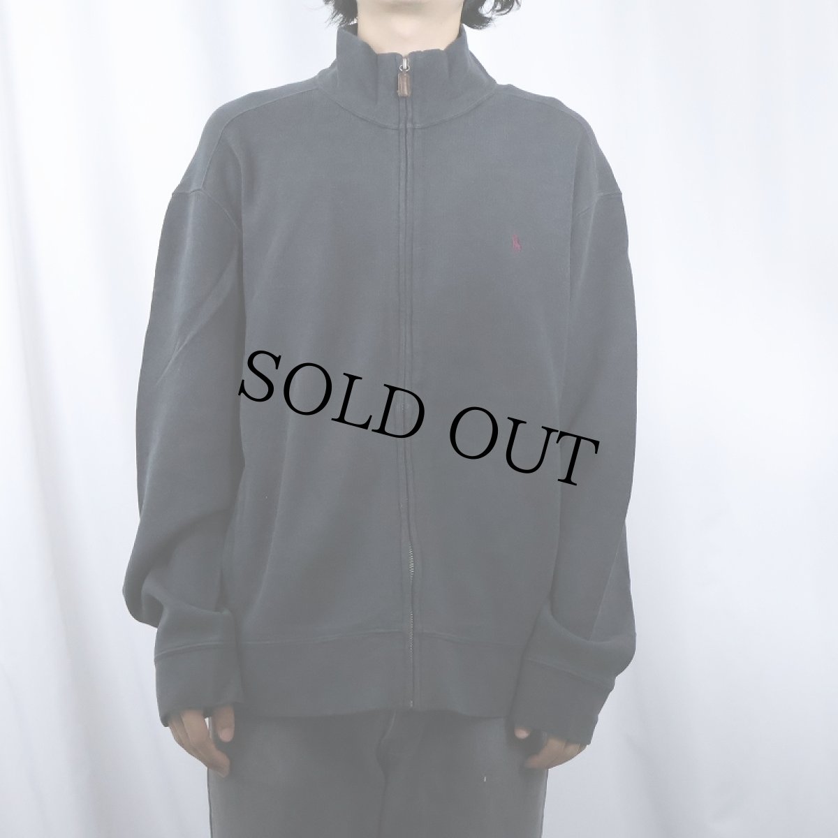 画像2: POLO Ralph Lauren ロゴ刺繍 コットンニットジップジャケット XL (2)