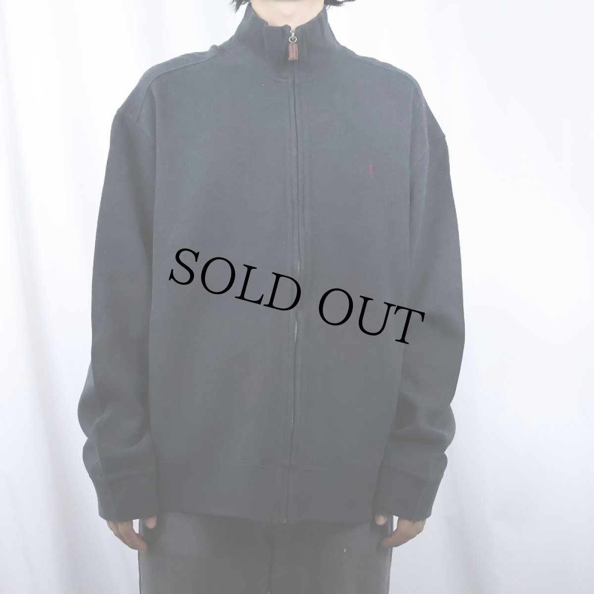 画像2: POLO Ralph Lauren ロゴ刺繍 コットンニットジップジャケット L (2)