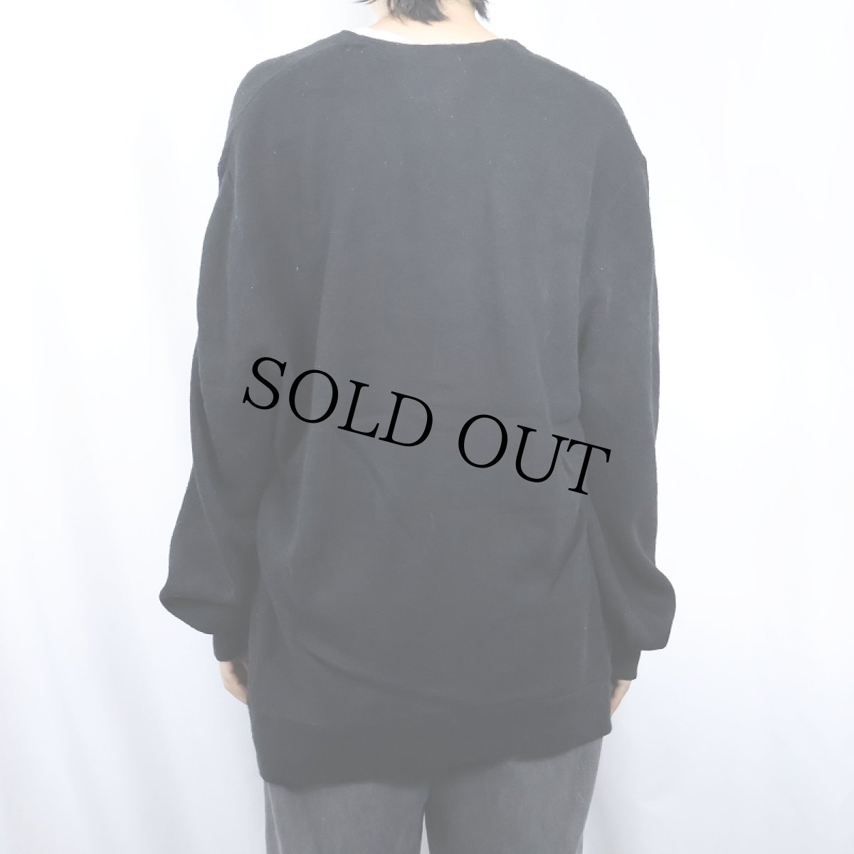 画像3: 80's Jantzen USA製 アクリルニットカーディガン BLACK L (3)