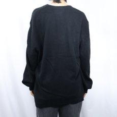 画像3: 80's Jantzen USA製 アクリルニットカーディガン BLACK L (3)