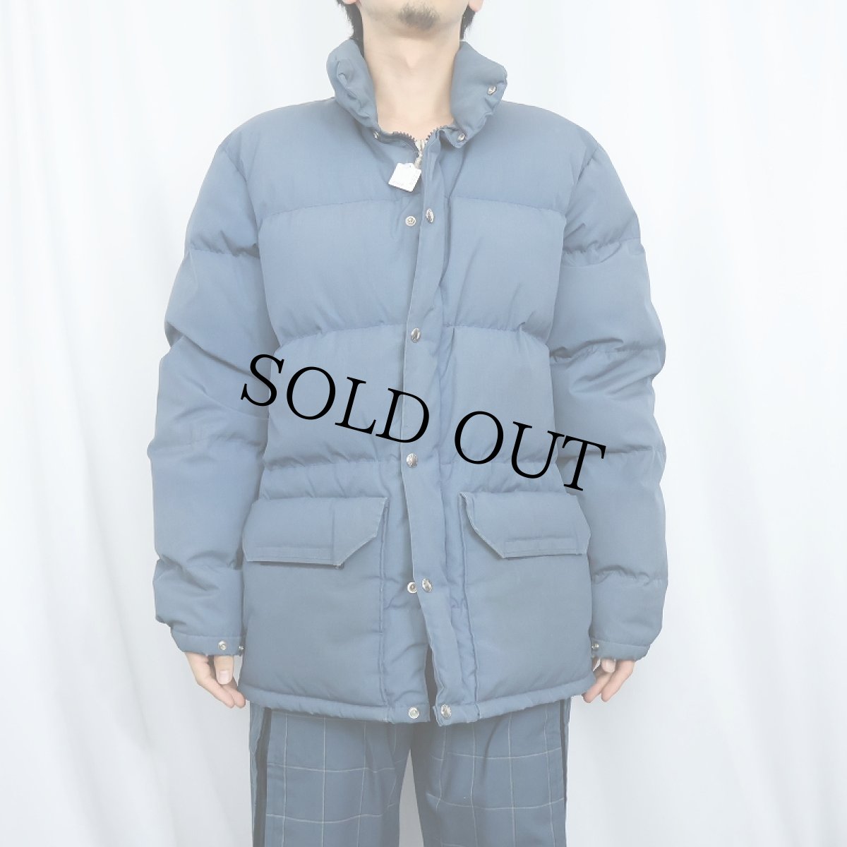 画像2: 80's THE NORTH FACE 茶タグ USA製 ポリエステル×コットンダウンジャケット M (2)