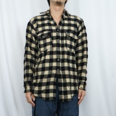 画像2: 50〜60's L.L.Bean 筆記体タグ バッファローチェック柄 ウールシャツ (2)