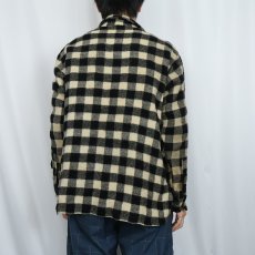 画像3: 50〜60's L.L.Bean 筆記体タグ バッファローチェック柄 ウールシャツ (3)