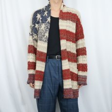 画像2: Ralph Lauren DENIM&SUPPLY 星条旗柄 ニットガウン XL (2)