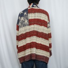画像3: Ralph Lauren DENIM&SUPPLY 星条旗柄 ニットガウン XL (3)