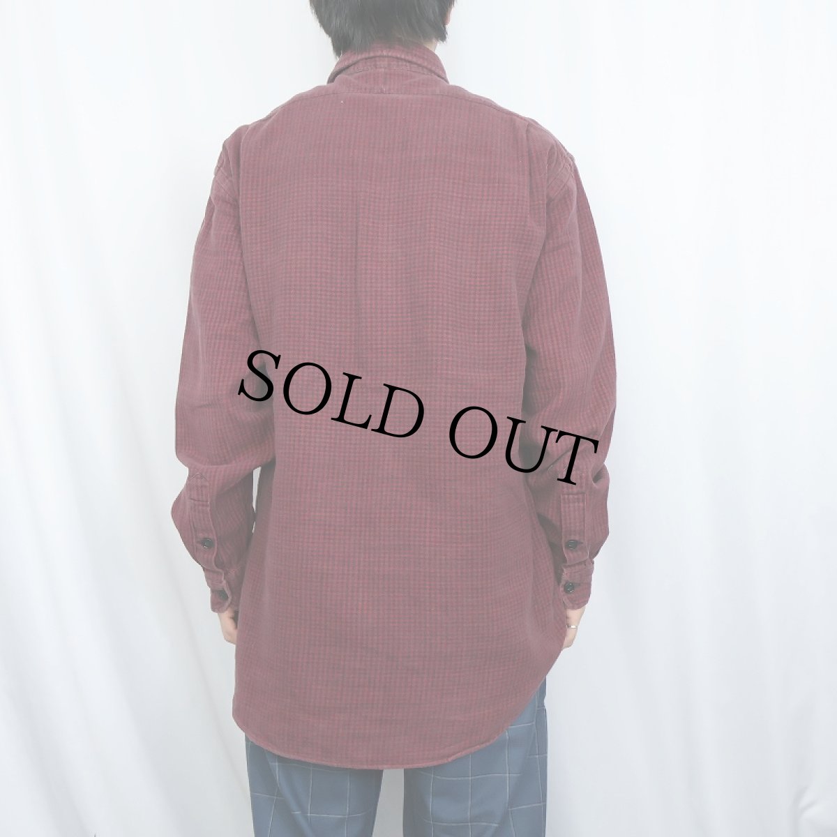 画像3: POLO Ralph Lauren "SIERRA" 千鳥格子柄 猫目ボタン ヘビーネルシャツ M (3)