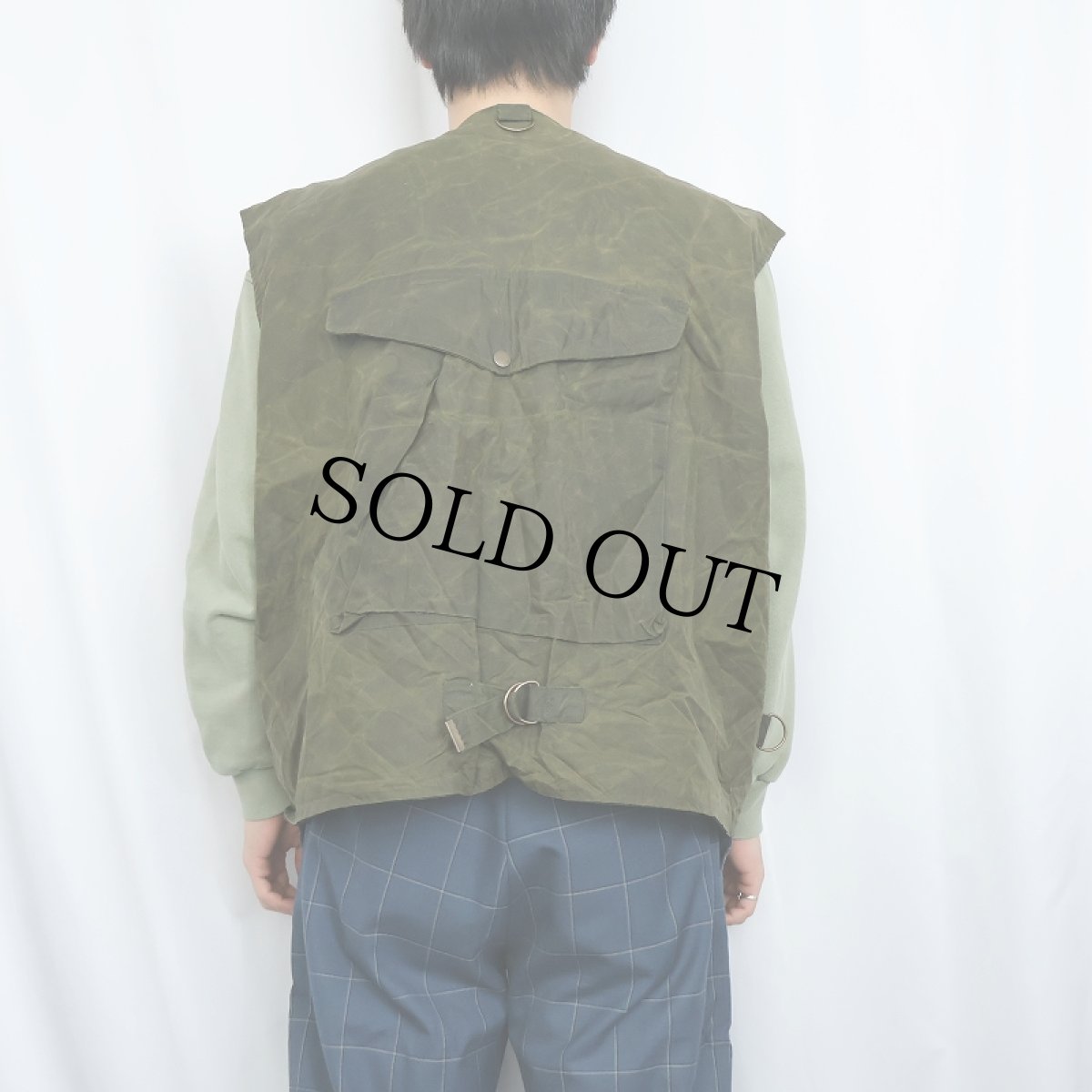 画像3: SCOTLAND製 オイルドベスト XL (3)