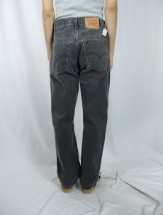 画像3: 2000's Levi's 505 USA製 "サルファブラック" ブラックデニムパンツ W31 (3)