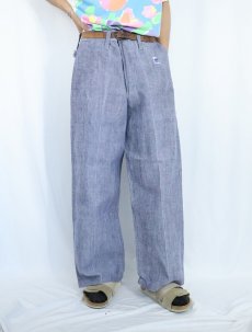 画像3: 60's FRENCH MILITARY リネンセーラーパンツ "ワンウォッシュ" DEADSTOCK 【W34 L30】 (3)