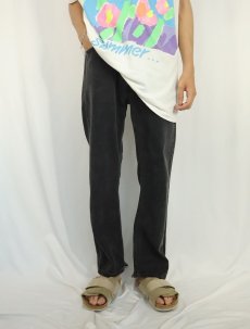 画像2: 2000's Levi's 505 USA製 後染め ブラックデニムパンツ W33 (2)