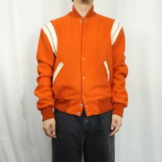 画像2: 60's DEERFOOT USA製 切り替えデザイン ウールスタジャン SIZE42 (2)