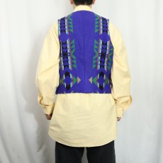 画像3: 80's PENDLETON USA製 ネイティブ柄 ウールベスト SIZE40 (3)