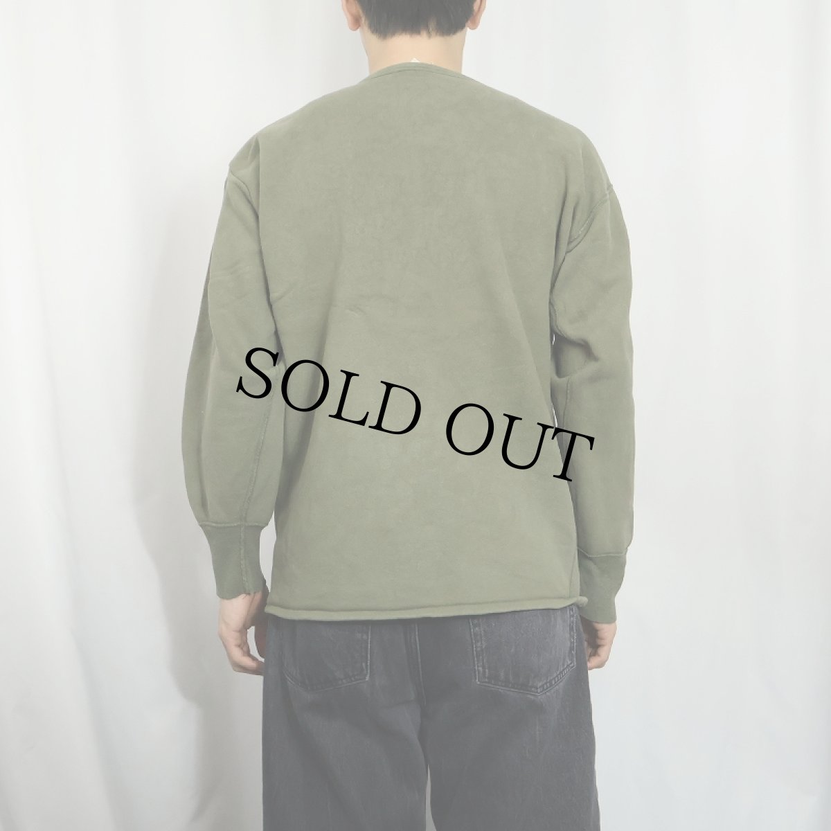 画像4: 70's FRENCH MILITARY インサイドアウト 無地スウェット (4)