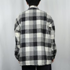 画像3: 70's Wear Guard USA製 ブロックチェック柄 裏キルティング ヘビーネルシャツ XL (3)