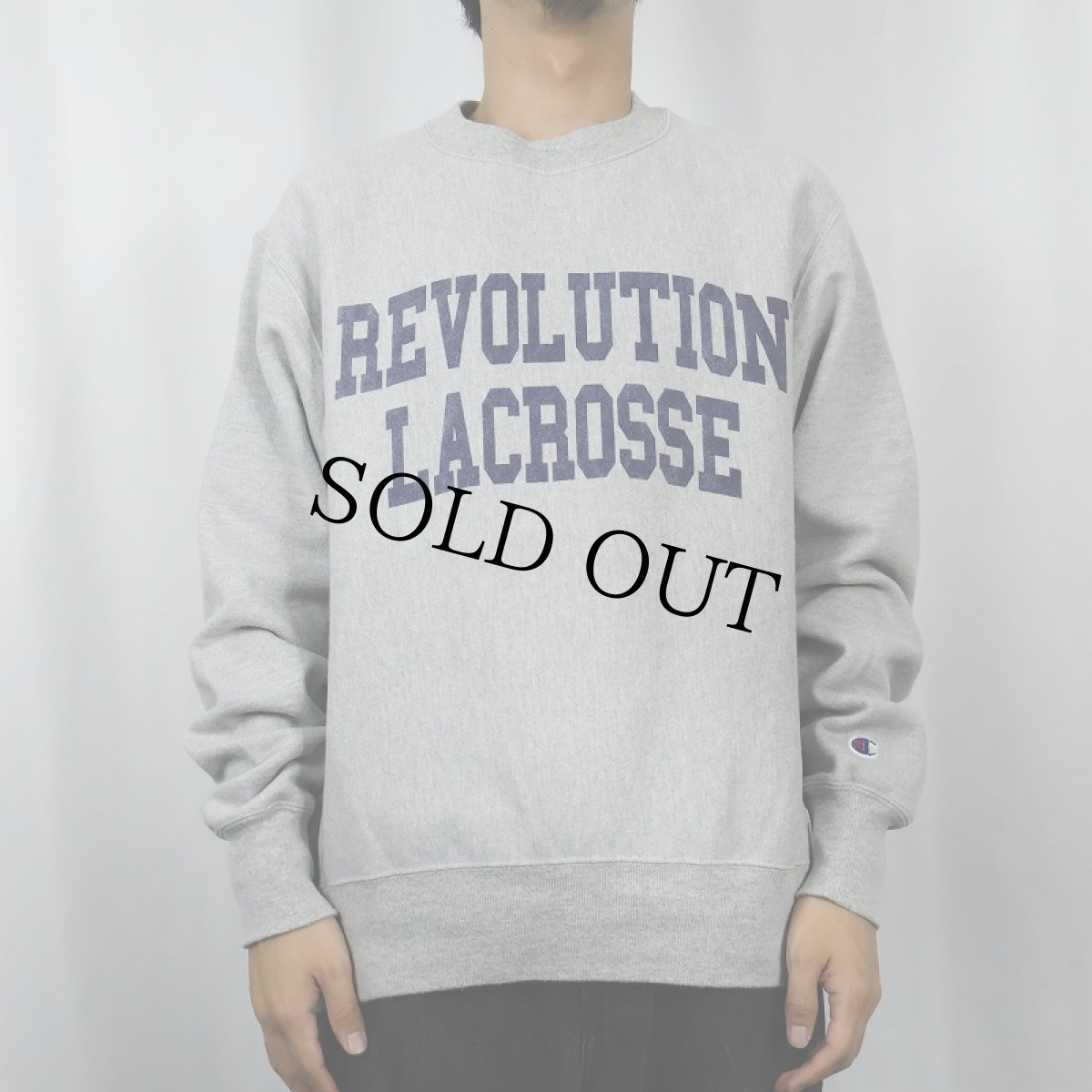 画像2: Champion REVERSE WEAVE "REVOLUTION LACROSSE" プリントスウェット M (2)