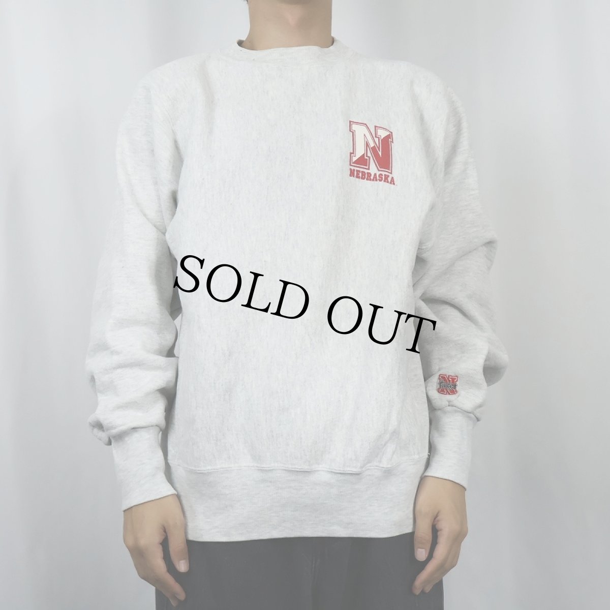 画像3: 90's The Cotton Exchange USA製 "NEBRASKA" REVERSE WEAVE TYPE プリントスウェット XL (3)