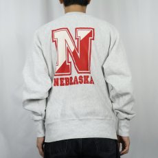 画像4: 90's The Cotton Exchange USA製 "NEBRASKA" REVERSE WEAVE TYPE プリントスウェット XL (4)