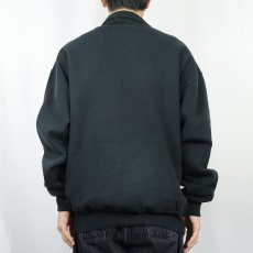 画像3: 90's JERZEES USA製 無地 ハーフジップスウェット BLACK XL (3)