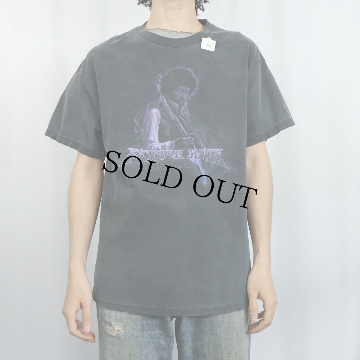 画像2: 2000's Jimi Hendrix "PURPLE HAZE" ミュージシャンプリントTシャツ BLACK L (2)