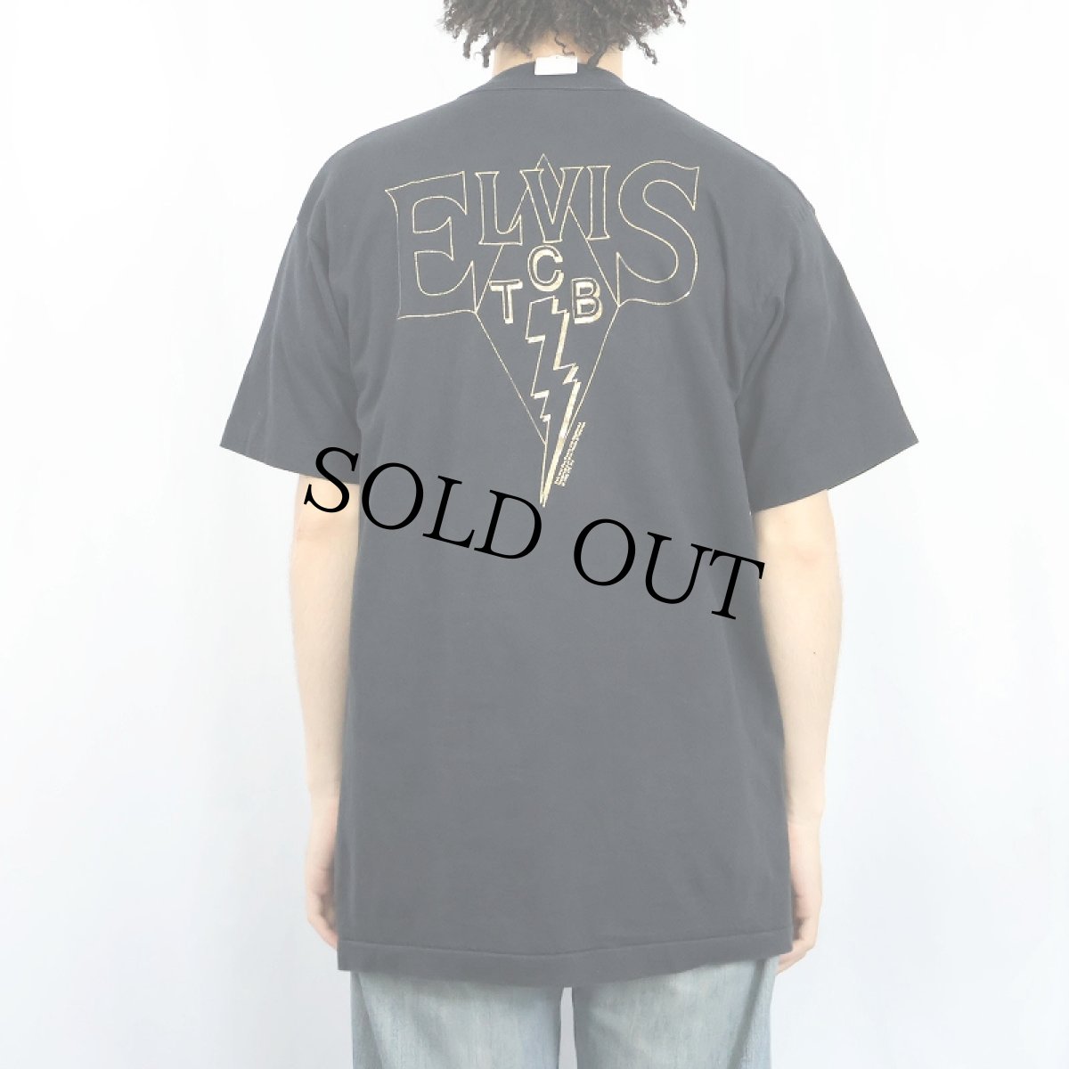 画像4: 90's Elvis Presley USA製 "TCB" ミュージシャンプリントTシャツ BLACK L (4)