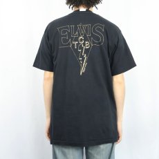画像4: 90's Elvis Presley USA製 "TCB" ミュージシャンプリントTシャツ BLACK L (4)