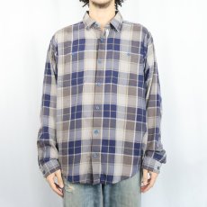 画像2: 2014AW Patagonia ORGANIC COTTON チェック柄 コットンシャツ M (2)