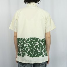 画像3: 70's Bagshaws リーフ柄 フルジップシャツ M (3)