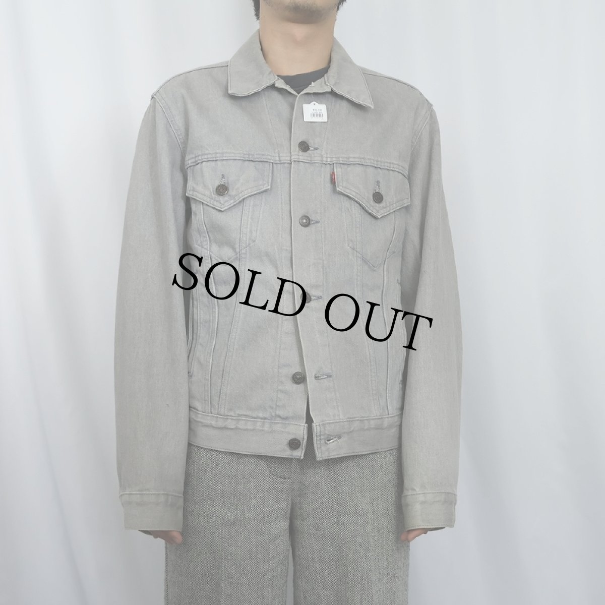 画像2: 80's Levi's 70506-0257 USA製 カラーデニムジャケット GRAY SIZE42R (2)