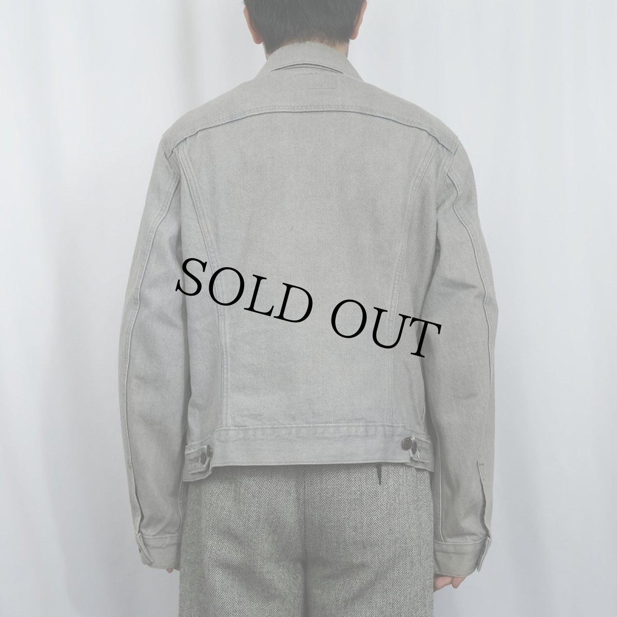 画像3: 80's Levi's 70506-0257 USA製 カラーデニムジャケット GRAY SIZE42R (3)