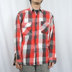 画像2: Oakland Outdoors チェック柄 ヘビーネルシャツ  XL (2)