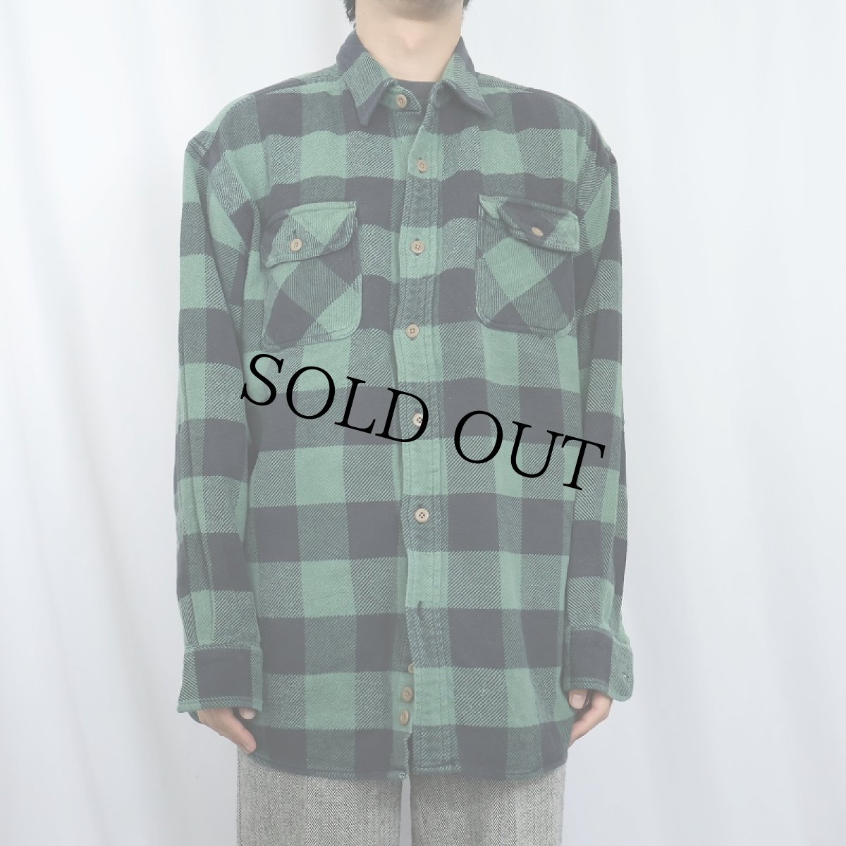 画像2: REDHEAD バッファローチェック柄 ヘビーネルシャツ  XL (2)