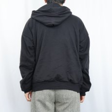 画像3: 80's southwest USA製 裏サーマル スウェットジップパーカー BLACK XL (3)
