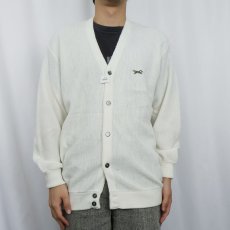 画像2: 80's The Fox JCPenney アクリルニットカーディガン XL (2)
