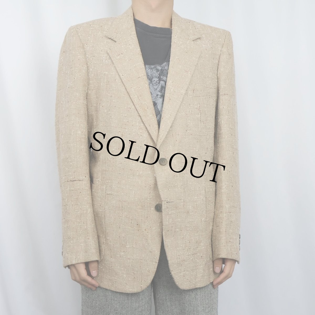 画像2: 70's Yves Saint-Laurent AUSTRALIA製 ツイードテーラードジャケット (2)